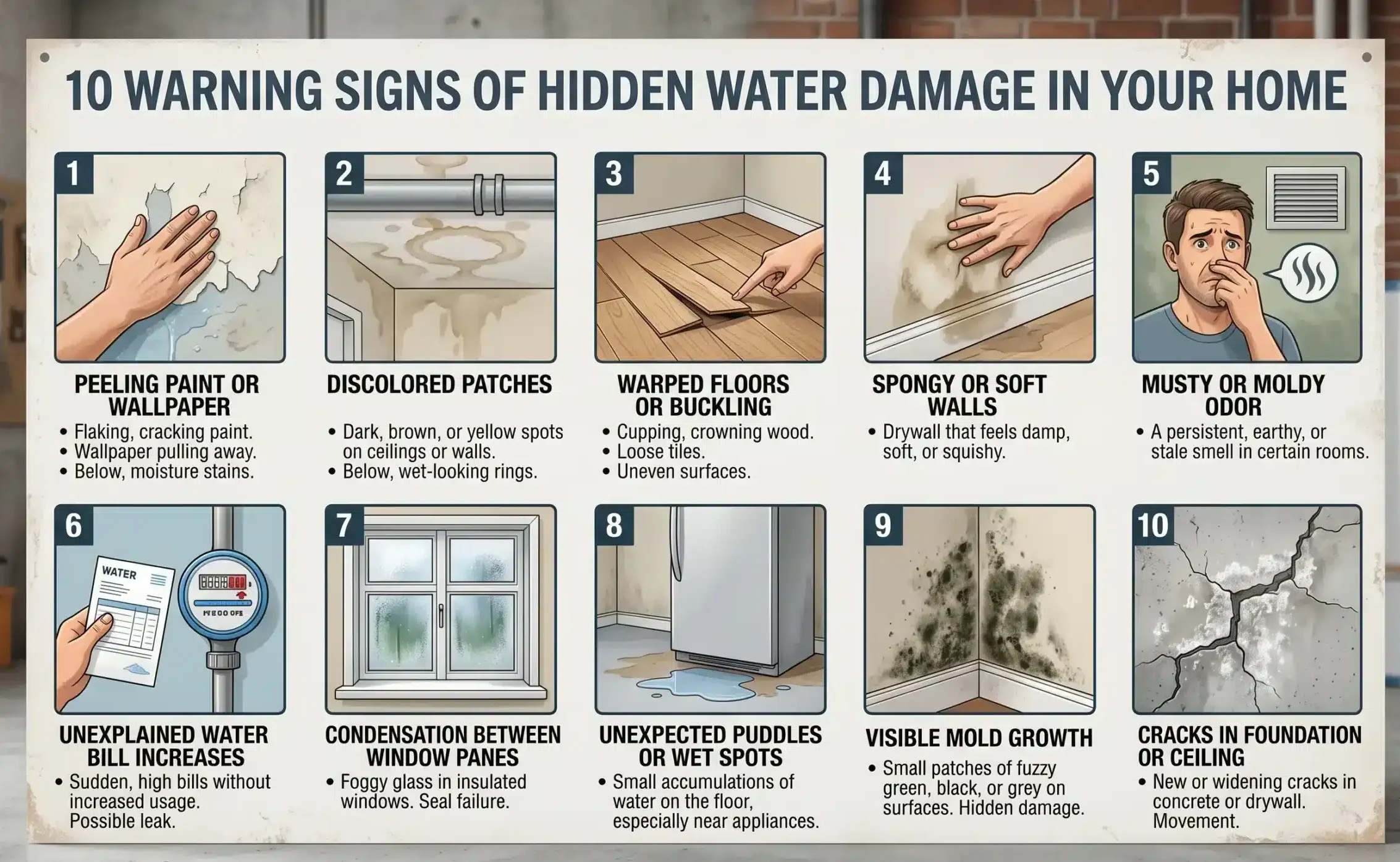 Signs of Hidden Water Damage You Should Never Ignore